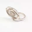 Sidabrinis moteriškas žiedas su cirkonio kristalais