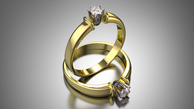 Sužadėtuvių žiedas su 0,15 ct deimantu KASZ 61
