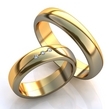 Vestuviniai Žiedai dviejų spalvų aukso įstriži 5 mm 10 gr KAV058