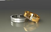 Vestuviniai Žiedai 3D 5 mm 10 gr iš pageidaujamų spalvų aukso 031
