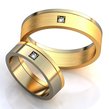 Vestuviniai Žiedai 3D 6 mm 12 gr iš pageidaujamų spalvų aukso 032