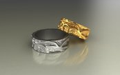 Vestuviniai Žiedai 3D 6 mm 12 gr iš pasirenkamų spalvų aukso 0172