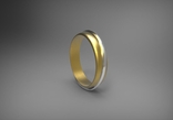 Vestuviniai žiedai raudono aukso su balta juostele 5 mm 10 gr KAV006