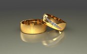 Vestuviniai Žiedai iš pageidaujamos spalvos aukso 6 mm 12 gr 0127
